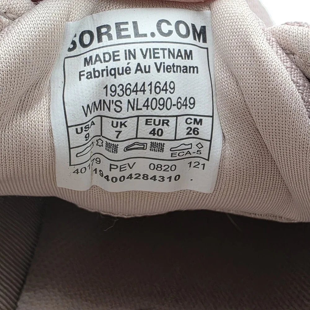 Sorel Out N About Plus Shoes Women's 9 Lace Up Casual Sneakers HL4090 Dusty Pink